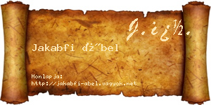 Jakabfi Ábel névjegykártya