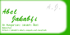 abel jakabfi business card